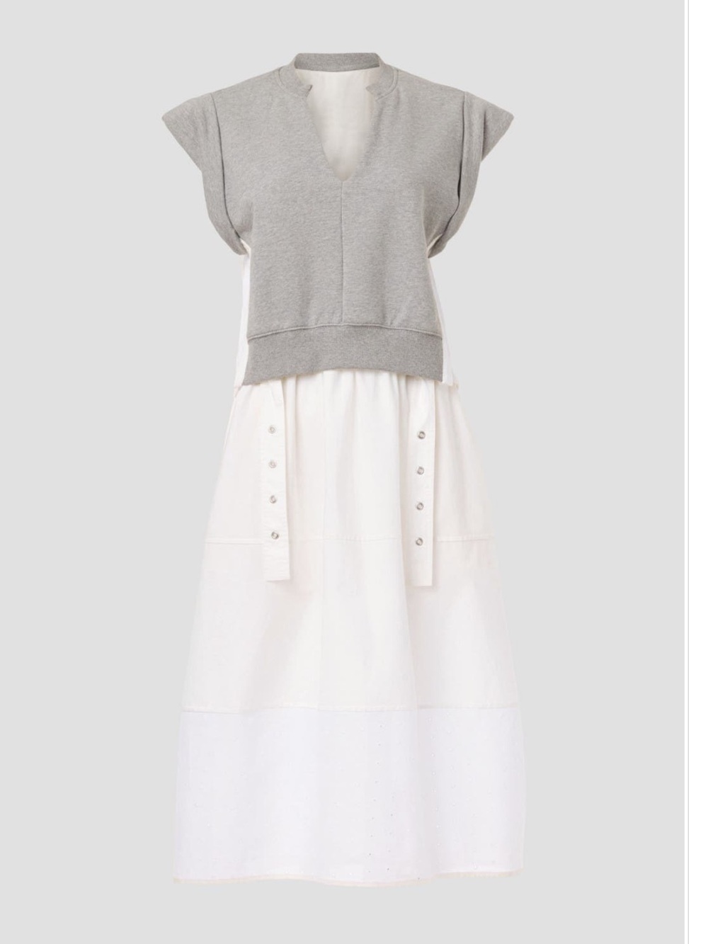 3.1 Phillip Lim combo tiered sweatshirt midi dress